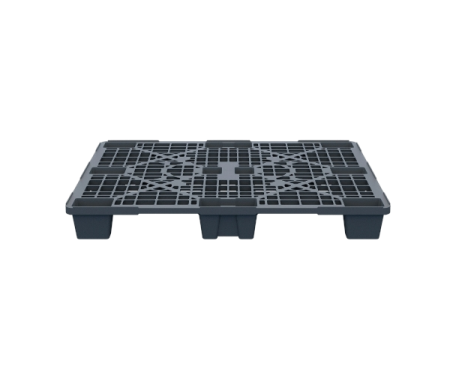 Пластиковый паллет 1200x800x140 мм перфорированный на ножках с бортиком
